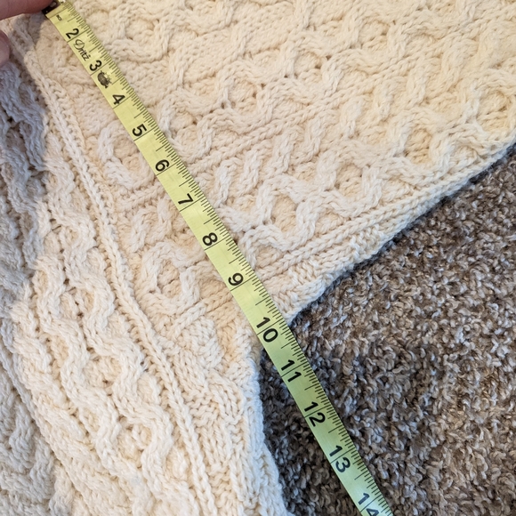 Aran Wool Cardigan Sweater - Picture 6 of 8